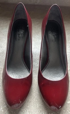Zapatos de tacón Life Stride Parigi veganos rojo oscuro charol confort para mujer 9,5 Foto 1 de 4
