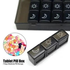 Weekly Daily Pill Box Organiser Tablet Medicine Storage Dispenser 7 Day Night UK - Picture 1 of 9