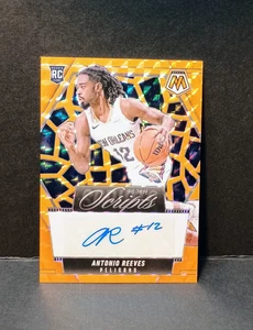 2024-25 Mosaic Rookie Scripts Antonio Reeves RS-REE Orange Fluorescent Prizm /25 - Bild 1 von 2
