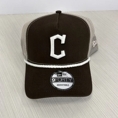 New Era Cleveland Guardians MLB 9FORTY A-Frame Trucker Adjustable Hat Cap NEW - Image 1 of 4