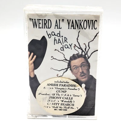 Weird Al Yankovic Bad Hair Day Cassette Tape STILL SEALED NEW! Amish Paradise - Изображение 1 из 4