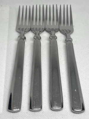 (4) Lote de tenedores de ensalada de porcelana de acero inoxidable Martha Stewart Essentials EMPIRE MSE ~ 7,25"" Foto 1 de 4