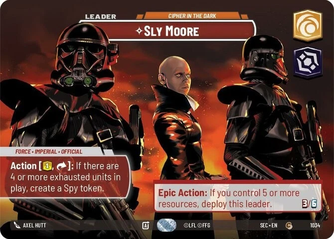 1X-Sly Moore - Cipher in the Dark (Showcase)-SWU06-Secrets of Power-Star Wars Un - Image 1 of 1