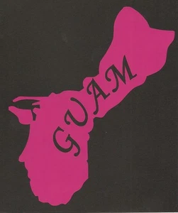Guam Island Sticker Pink Silhouette Chamorro Decal - Bild 1 von 1