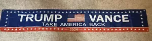 NEW Trump Vance 2024 MAGA Take America Back BLUE Presidential BANNER 116" Long - Picture 1 of 2