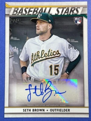 2020 Topps Baseball Stars Seth Brown RC Autograph Oakland Atheltics - Image 1 of 2
