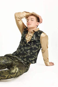 Barabas Men's Greek Key Pattern Floral Print Luxury Dress Vest 2VP3102 - Picture 1 of 34