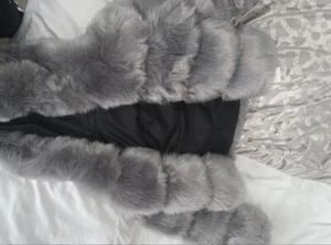 Grey faux fur coat Size M (brand New) - Picture 1 of 5