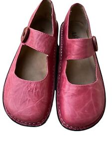 Alegria Paloma Pink Distressed Women’s Comfort Shoes 38/ US Size 7