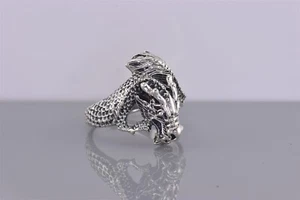 Sterling Silver 24mm Dimensional Dragon Wrap Statement Band Ring 925 Sz: 12 - Picture 1 of 8