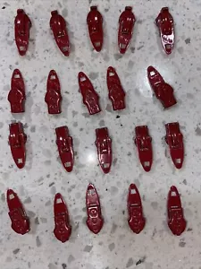 (20) Vintage Size 4 Talon Zephyr Zipper Pull Sliders Locking Trousers Red - Picture 1 of 5