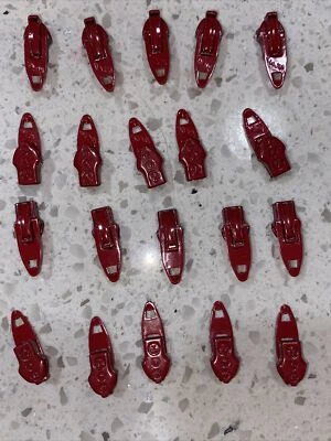 (20) Vintage Size 4 Talon Zephyr Zipper Pull Sliders Locking Trousers Red - Image 1 of 4
