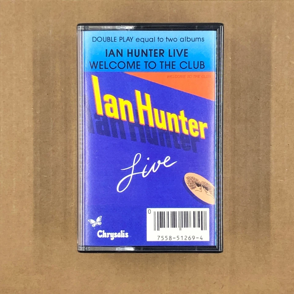 IAN HUNTER Cassette Tape LIVE WELCOME TO THE CLUB Pop Rock ONCE BITTEN TWICE SHY - Image 1 of 4