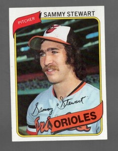 1980 Topps #119 Sammy Stewart Excellent/NM