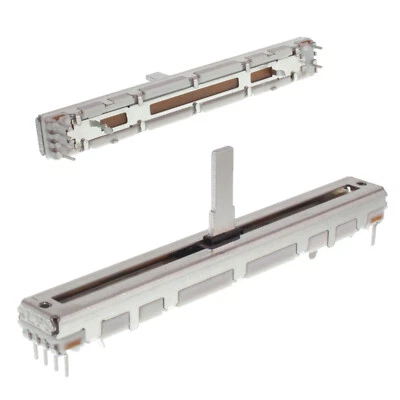 ALPS 10K slide potentiometer Fader RS6011DP ohm log pot travel 60mm 10KAx2 audio - Image 1 of 4