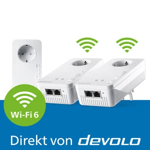 devolo Magic 2 WiFi 6 Powerline Mesh WLAN Verstärker 3x Adapter - Bild 1 von 7