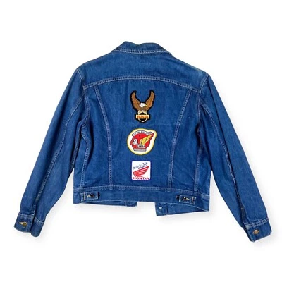 Chaqueta vaquera LEE vintage para hombre Honda Gold Wing Riders Club parches 42 R Foto 1 de 4