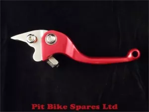 Pit Bike Red CNC Fold Back Front Brake Lever Hydraulic Brake ASV Style - Picture 1 of 1