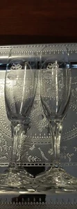 Two Champagne Flutes/Wine Glasses 50th Anniversary. Beautiful. - Picture 1 of 4