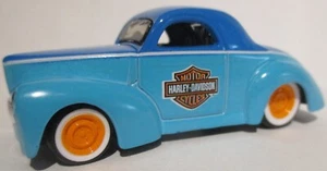 Maisto 1941 Willys Coupe blue "Harley Davidson" loose 1/64 scale - Picture 1 of 7