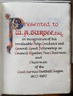 Unique football presentation book, Civil Service League 1927-57 deluxe binding