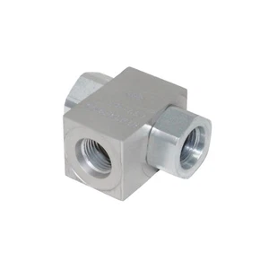 Hydraforce LSV1-6T-N, 3 Port Double Check Shuttle Valve, #6 SAE Ports - Picture 1 of 4