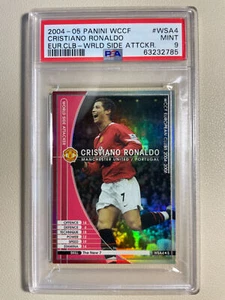 2004-05 Panini WCCF Cristiano Ronaldo Rookie Card RC Refractor PSA 9 MINT - Picture 1 of 2