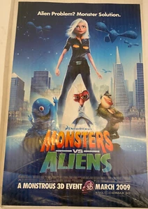 2009 MONSTERS VS ALIENS Movie Poster 11x17 - Picture 1 of 4