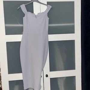 Ax Paris Off The Shoulder Grey Midi Dress Size 6 perfect for wedding guest - Picture 1 of 2