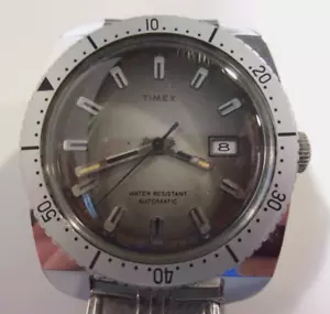 Timex automatic watch. Rotating bezel. 36mm. Flex bracelet. Pre-owned. - Picture 1 of 17