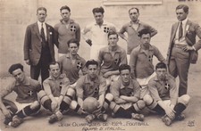 Calcio/Football Cartolina sq. NAZIONALE ITALIANA 1924 con DE VECCHI, POZZO orig.