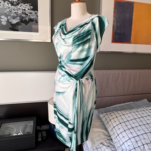  Abito da festa estivo floreale gonna drappeggiata scollo cappuccio Michael Kors PICCOLO