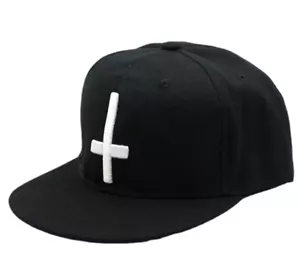 Unisex Cross Hip Hop Black Snapback Baseball Hat Cap Trucker Bone Jazz Jesus - Picture 1 of 9