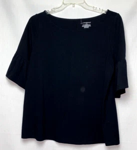 Top manga volantes Lane Bryant talla 14/16 negro B*H - Imagen 1 de 4