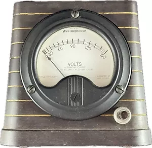 Voltmetro elettrico PH 57600-1 Westinghouse fatto a mano da dipendente dell'azienda 1975 - Foto 1 di 7