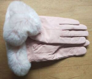 Genuine Leather Gloves Real Rex Rabbit Fur Cuff Glove Winter Warm Mittens 1Pc