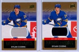 2021-22 Upper Deck Debut Dates Jerseys #DD3 Dylan Cozens JERSEY LOT