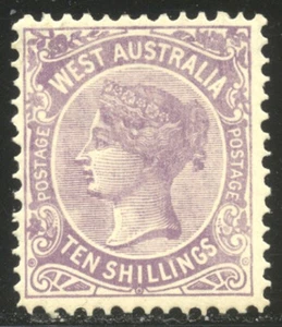 WESTERN AUSTRALIA #87 MInt - 1902 10sh Violet - Picture 1 of 1