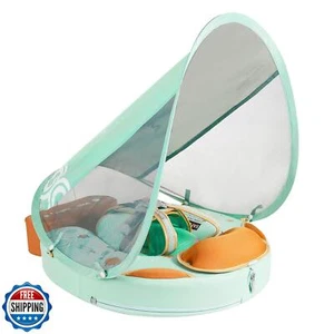 Flotador de piscina para bebé no inflable Mambobaby con cola y dosel UPF 50+ Sun Pro - Imagen 1 de 5