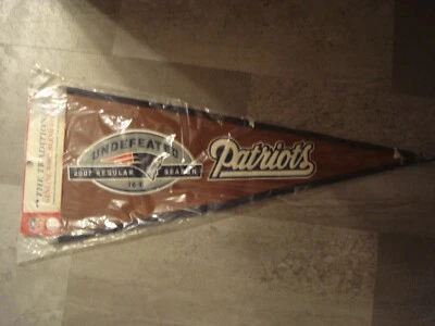 New England Patriots 2007 invictos temporada 16-0 NFL fútbol americano cuero como Penna Foto 1 de 3