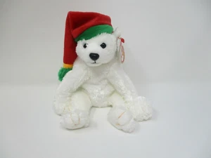 Peluche Ty Beanie Baby Snowdrift Bear Vacanze Natale Anno 2003 con etichetta - NOS - Foto 1 di 6