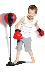☄️NEW! MinnArk Sports Adjustable Height Youth Ages 3+ Boxing Set + FS! - Picture 1 of 5
