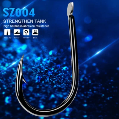 200pcs Fishing Hook 1#-15/0#  Hook Baitholder Jig Big High Carbon Steel Hooks - Image 1 of 4