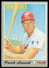 1970 TOPPS FRANK HOWARD WASHINGTON SENATORS #550 VG+ - CORNERS