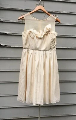 ANTHROPOLOGIE BHLDN Hitherto Champagne Dress Bridesmaid Wedding Size 4 — 第 1/4 张图片
