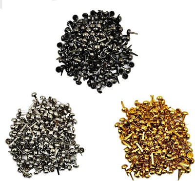 600 Pieces Paper Fasteners Brads round Fasteners,Round Metal Paper Brass for Pap - Image 1 of 4