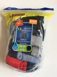 New Hanes Boys Tagless Boxer Briefs 13-pk Super Comfort Flex Waistband S/CH 6-8 - Picture 1 of 3