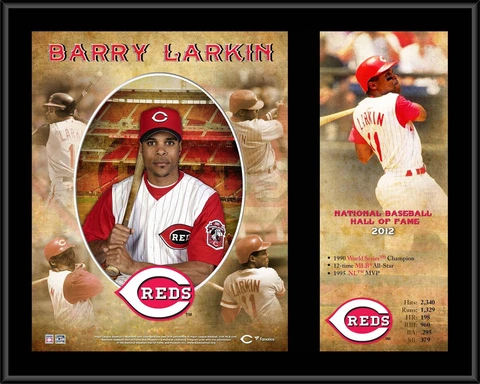 Barry Larkin Cincinnati Reds 12" x 15" Hall of Fame Career Profile Cover