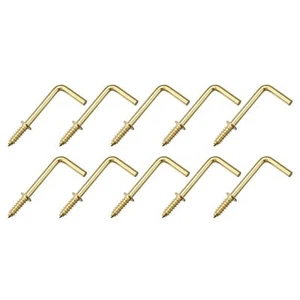 Screw Hooks for Hanging 39mm/1.54" 10Pcs Ceiling Hook Metal L Shape Hooks - f... - Picture 1 of 6