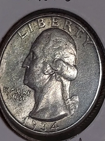 1934 Washington Quarter AU/++ STUNNING EYE APPEAL TONING  F/45 Cover